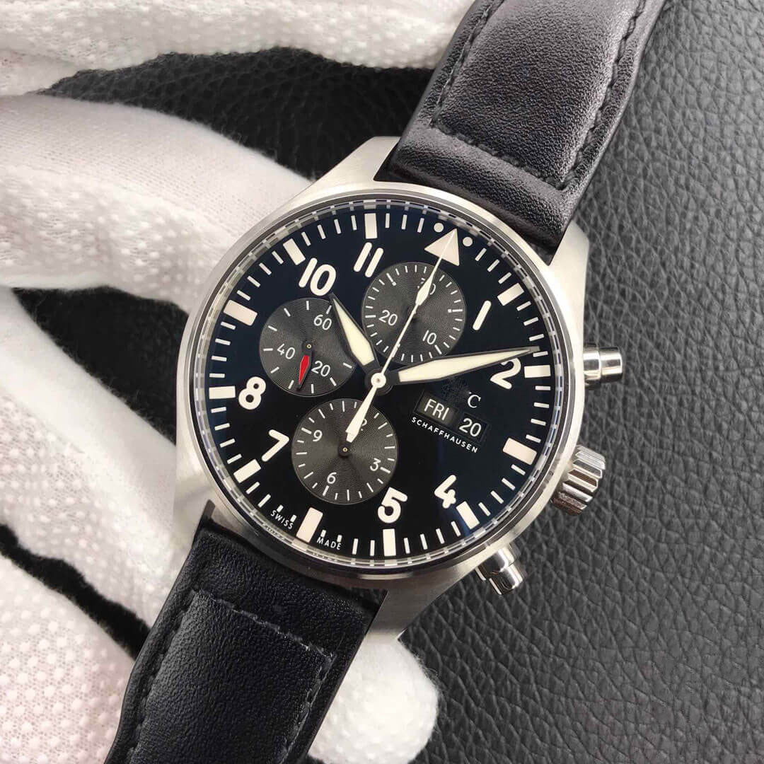 IWC PILOT IW377709 ZF FACTORY BLACK STRAP